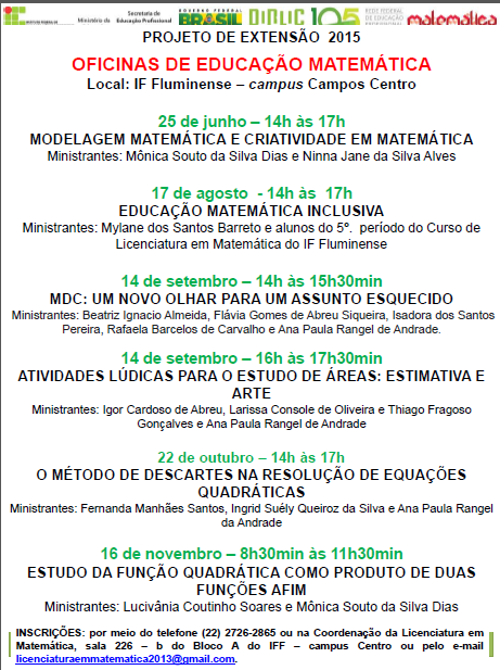 Oficinas de Educação Matemática