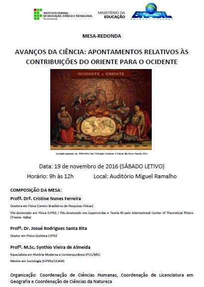 Mesa redonda - Avanços da ciência...