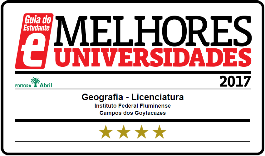 Licenciatura em Geografia: 04 estrelas no GE